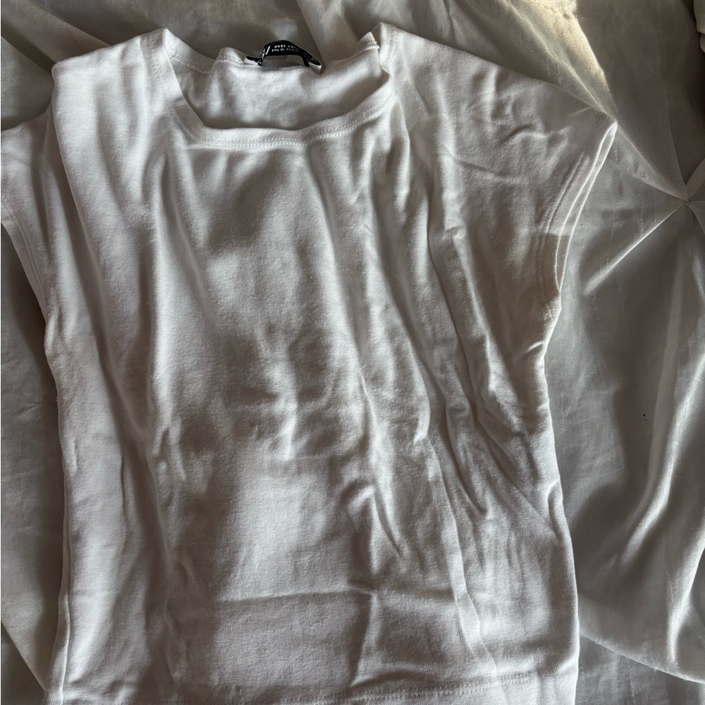 zara white short sleeve